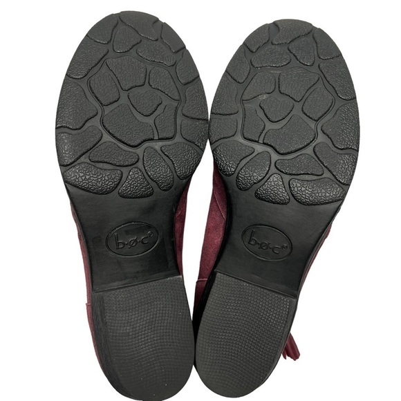 B.O.C Born Concept Burgundy Leather Charon Ankle Booties Boots Size 8.5M - Picture 11 of 16